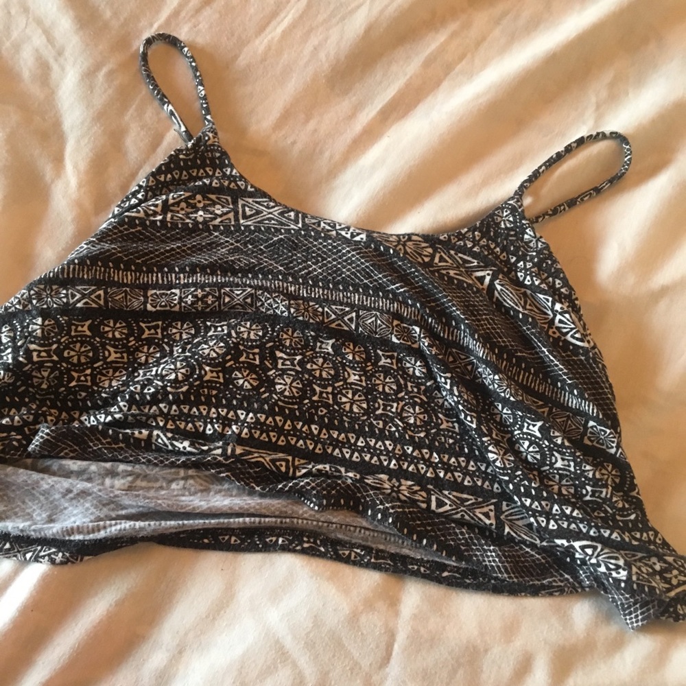 Tribal print crop top